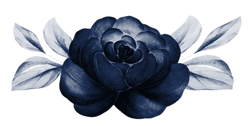 Undangan Nikah flower blue 8