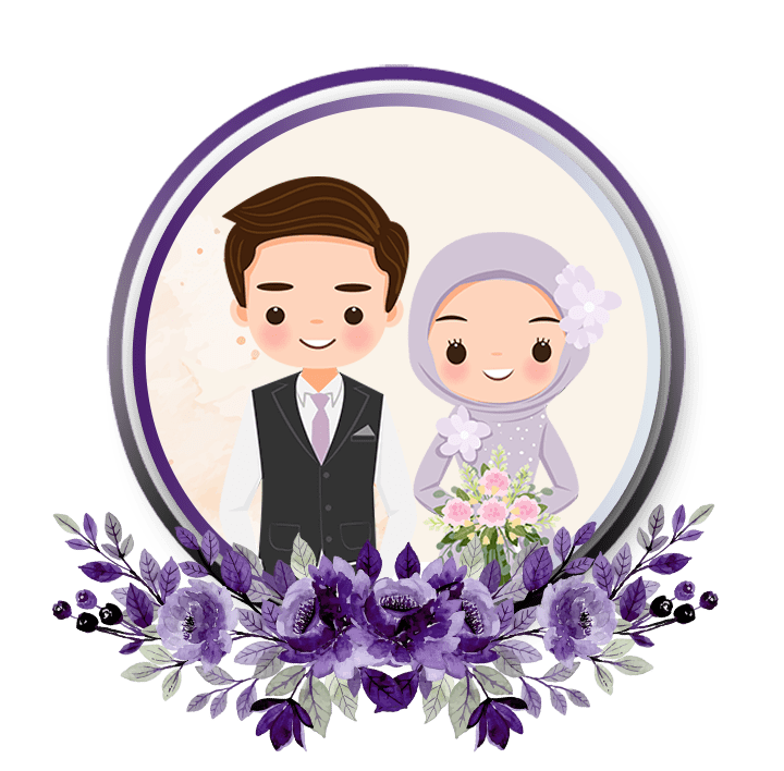 karakter muslim ungu couple Copyright © Weddingku.vip