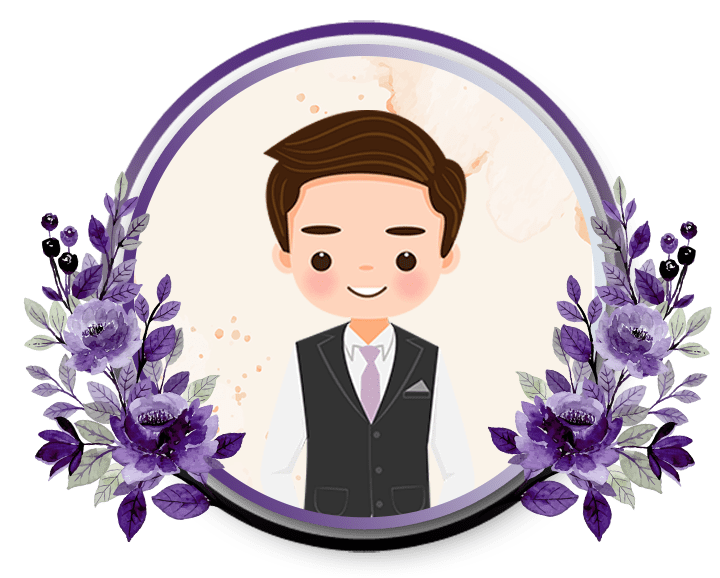 karakter muslim ungu cowok Copyright © Weddingku.vip