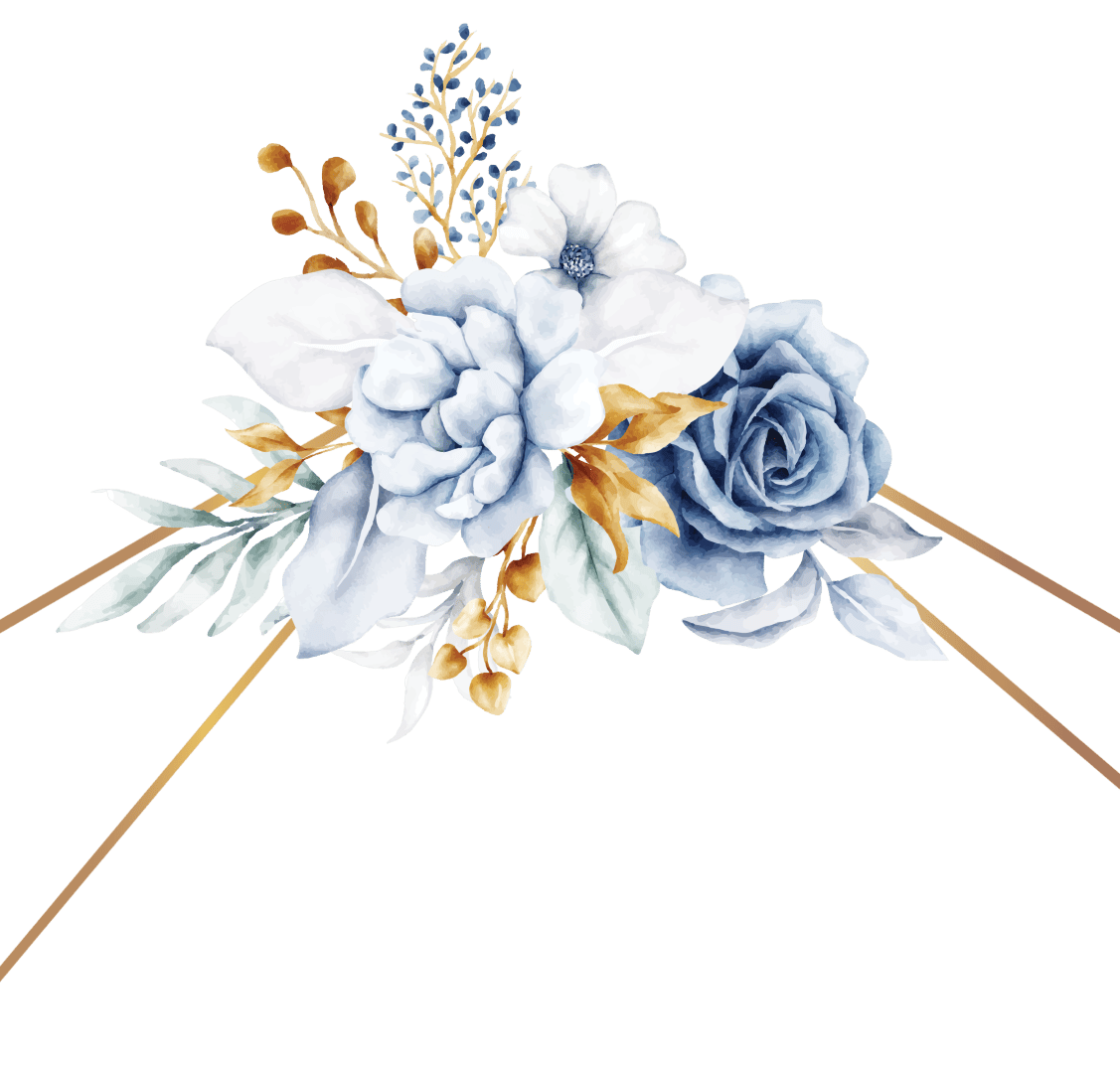 blue floral Copyright © Weddingku.vip
